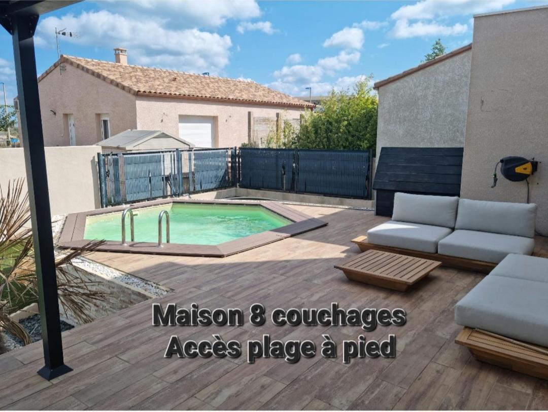 Maison 8 Couchages Clim, Plage A Pied, Petite Piscine Port-la-Nouvelle Esterno foto